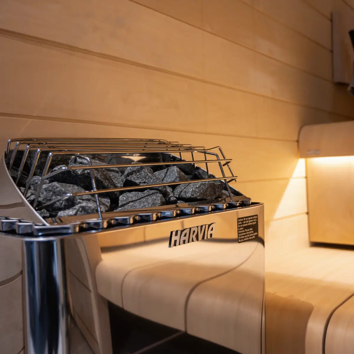 Harvia KIP60B Stainless Steel 6KW Sauna Heater with built-in control - Finnish Sauna Builders