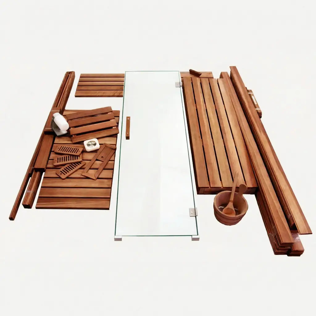 Custom Indoor Sauna Room - 7' x 7' x 8' - Finnish Sauna Builders