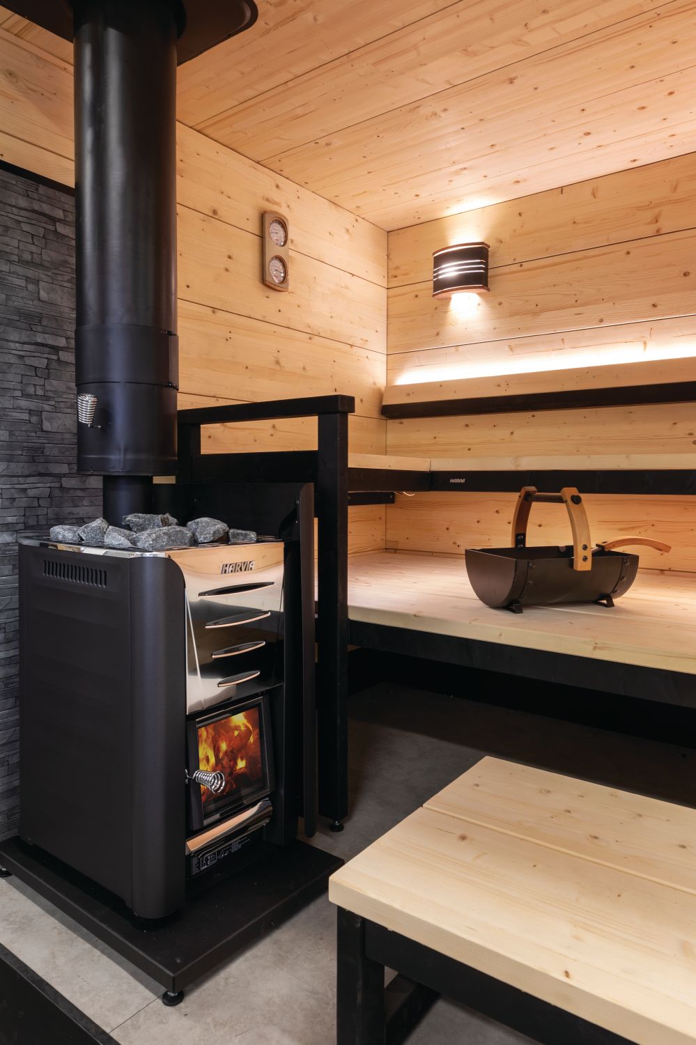 Harvia Steel Chimney WHP1500M Black - Finnish Sauna Builders