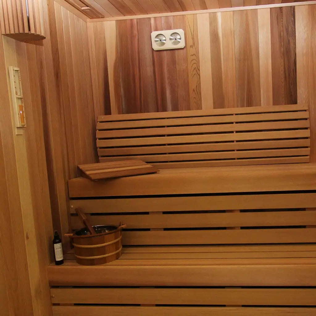 Custom Indoor Sauna Room - 4' x 8' x 8' - Finnish Sauna Builders