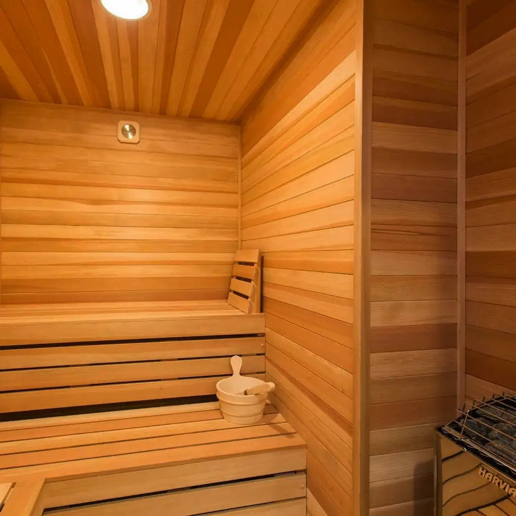 Custom Indoor Sauna Room - 6' x 6' x 8' - Finnish Sauna Builders