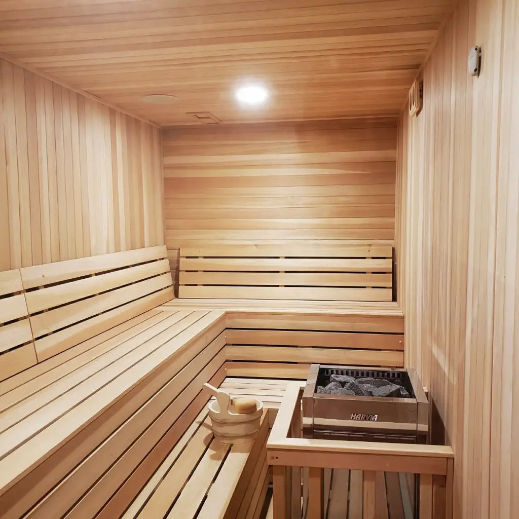 Custom Indoor Sauna Room - 5' x 7' x 8' - Finnish Sauna Builders