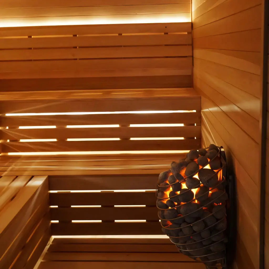 Custom Indoor Sauna Room - 6' x 6' x 8' - Finnish Sauna Builders