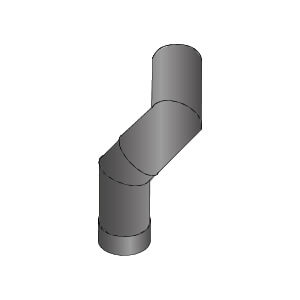 Harvia Angle Pipe WZ45ST Stainless Steel - Finnish Sauna Builders